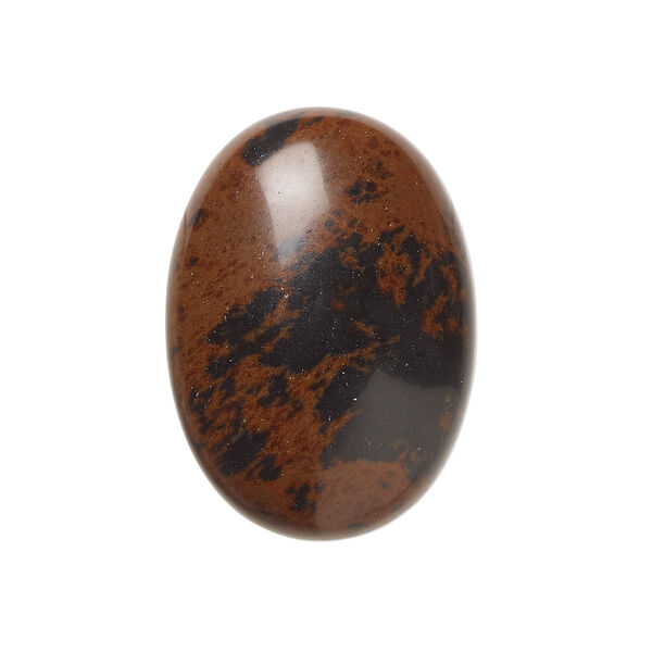 Cabochon, mahogany obsidian (natural), 25x18mm calibrated oval, B grade, Mohs hardness 5 to 5-1/2. Sold per pkg of 2. image number 0