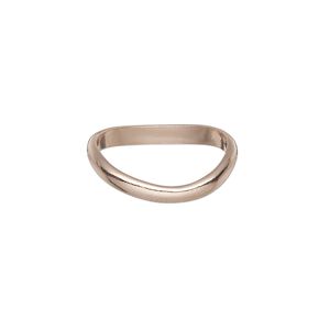Ring, Create Compliments®, rose gold-plated sterling silver, 4mm wide concaved, size 7. Sold individually.