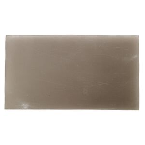 Bead mat, rubber, translucent smoky, 8 x 4-1/2 inch double-sided "sticky" rectangle. Sold individually.