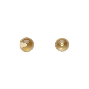 Citrine 1pkg2, half-drilled round bead 6mm