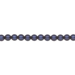 Pearl 600pk dark blue, Preciosa Czech crystal 4mm round