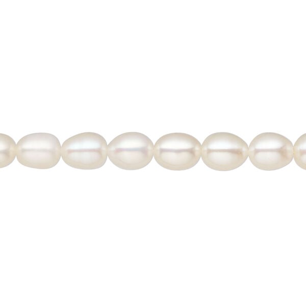 Freshwater pearl 1pkg1, rice, 15.5-16 inch 4-5mm cultured white image number 0