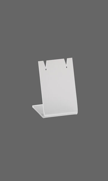 Display, earring, acrylic, frosted translucent clear, 2 x 1-1/4 x 1-1/2 inches. Sold per pkg of 4. image number 0