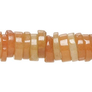 Red aventurine 1pkg1, heishi bead natural, 15 inch 13x3mm-14x5mm