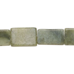 Green serpentine 1pkg1, flat rectangle bead natural, 15 inch 15x9mm-17x11mm
