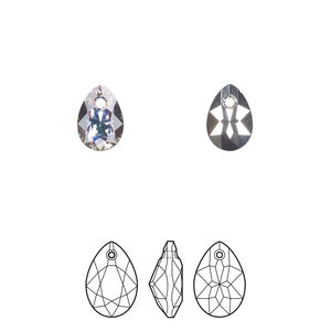 Drop 72pk crystal vitrail light P, Swarovski® 9mm pendant pear cut 6433