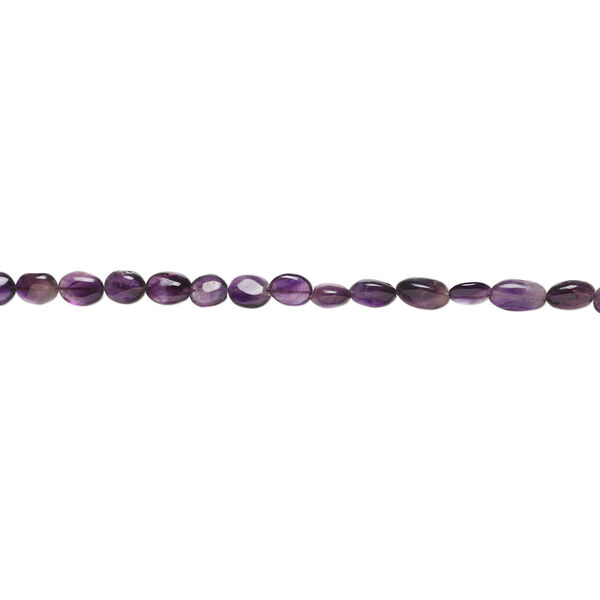 Amethyst 1pkg1, hand-cut puffed oval bead natural, 13 inch dark 9x9mm-14x10mm image number 1