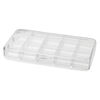 Organizer box, plastic, clear, 6x1x4-inch, 15 compartments. Sold individually. image number 1