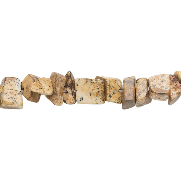 Bead 1pk picture jasper, natural, medium chip 32 inch image number 0