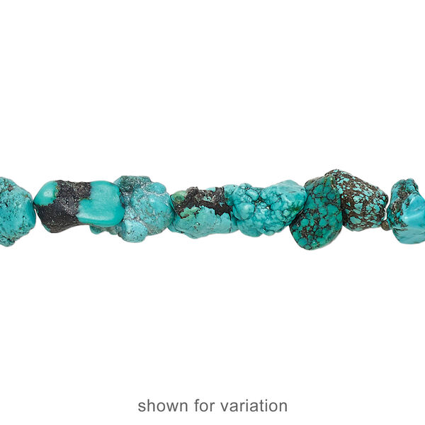 Turquoise / magnesite / resin 1pkg1, nugget bead 15 inch mini image number 2