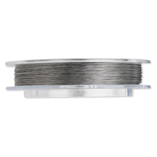 Beading wire, Tigertail™, nylon-coated stainless steel, clear, 3 strand, 0.012-inch diameter. Sold per 300-foot spool. image number 0