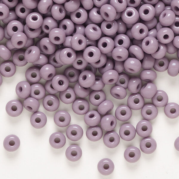 Seed bead, Preciosa Ornela Czech glass, pkg/50g, #6 rocaille, opaque violet, (23023). image number 0