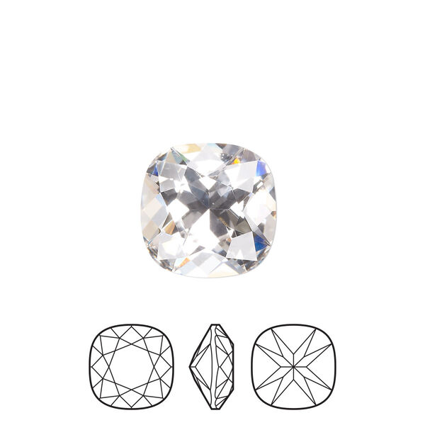 Fancy stone 144pk crystal foil back, Preciosa MAXIMA Czech crystal rhinestone 12mm cushion square image number 0