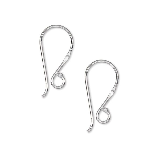 Ear wire fishhook 1pkg10 Hill Tribes silver-plated, 19mm / open loop, 20 gauge brass 5 pair image number 0