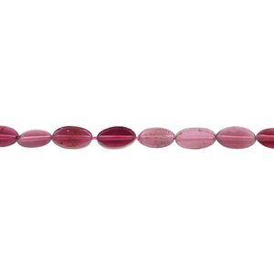 Rhodolite garnet 1pkg1, hand-cut flat oval bead 15.5-16 inch 6x3mm-7x4mm