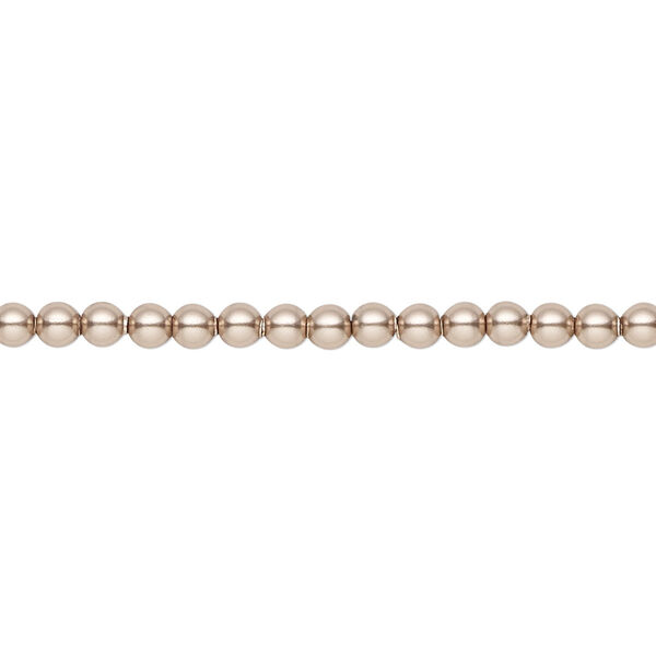 Pearl 100pk bronze, Crystal Passions® 3mm round 5810 image number 0