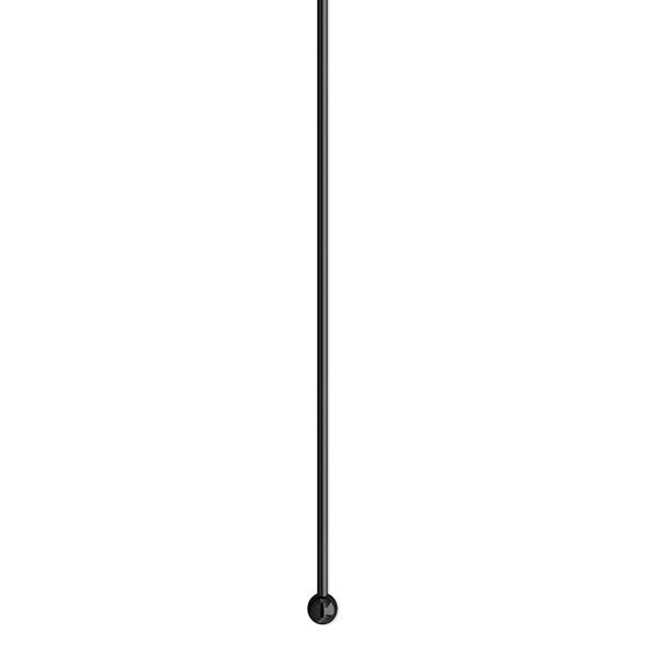 Head pin, electro-coated brass, black, 3 inches with 2mm ball, 21 gauge. Sold per pkg of 10. image number 0
