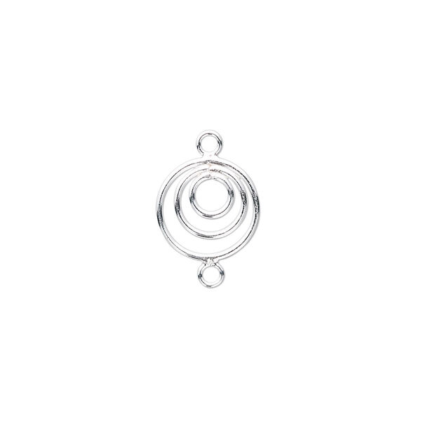 Link, sterling silver, 10mm triple ring. Sold per pkg of 2. image number 0