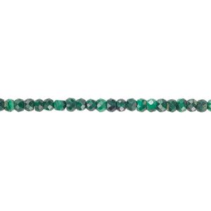 Malachite 1pkg1, faceted rondelle bead natural 15.5-16 inch 3x2mm-3.5x2.5mm