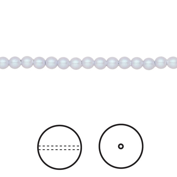 Pearl 100pk iridescent dreamy blue, Crystal Passions® 3mm round 5810 image number 0
