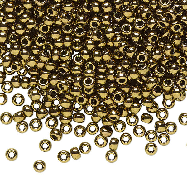 Seed bead, TOHO BEADS®, glass, pkg/250g, #8 round, opaque antique bronze (TR-08-223). image number 0