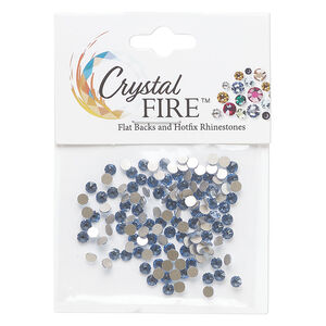 Flat back 1pkg144 light sapphire, Crystal FIRE&reg;, 3-3.2mm round SS12