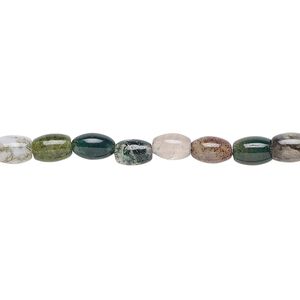 Fancy jasper 1pkg1, oval bead natural 15.5-16 inch 6x4mm