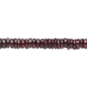 Garnet 1pkg1, hand-cut heishi bead 15.5-16 inch 5x2mm
