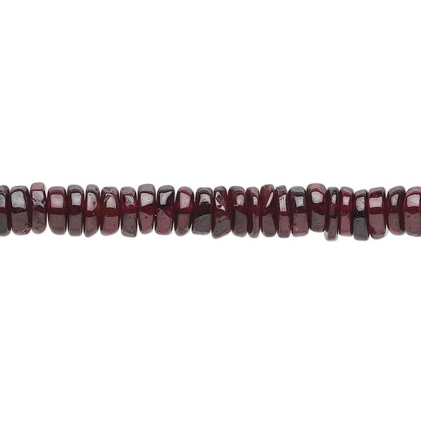 Garnet 1pkg1, hand-cut heishi bead 15.5-16 inch 5x2mm image number 0