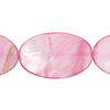 Mother-of-pearl shell 1pkg1, flat oval bead 15 inch pink 29x19mm-30x20mm image number 0