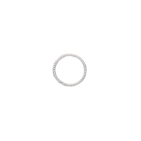 Jump ring, sterling silver, 11mm soldered twisted round, 9.8mm inside diameter, 20 gauge. Sold per pkg of 2. image number 0