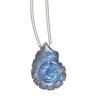 Labradorite 1pkg1, hand-cut top-drilled 2-sided carved nautilus bead natural 20x15mm image number 0