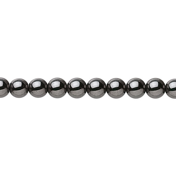 Bead, Hemalyke™ (man-made), 5mm round. Sold per 15-1/2" to 16" strand. image number 0