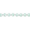 Bead, glass 1pkg8, opaque seafoam green and white, 14mm hand-painted round. image number 1