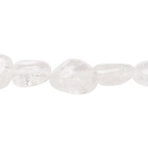 Ice flake quartz 1pkg1, nugget bead 15.5-16 inch small