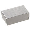 Box 1pkg10, paper and "cotton" filled, silver 2-1/2 x 1-1/2 x 7/8 inches rectangle image number 0