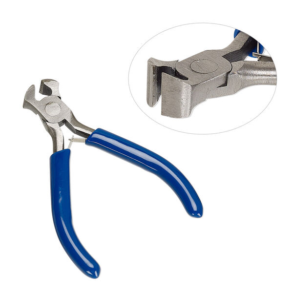Pliers, economy end-cutter, steel and rubber, black or blue, 4 inches. Sold individually. image number 0
