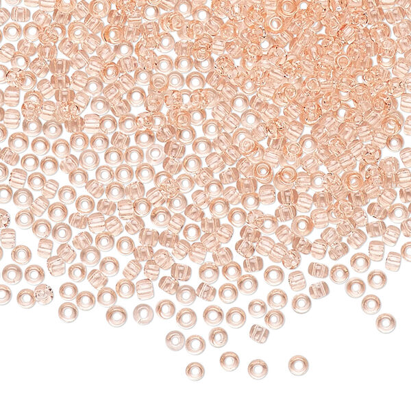 Seed bead, TOHO BEADS®, glass, pkg/7.5g, #11 round, transparent rosaline (TR-11-11). image number 0