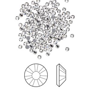 Flat back 144pk crystal foil back, Crystal Passions® hotfix rhinestone 1.9-2.1mm rose round SS6 2038HF