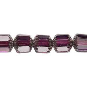 Bead, Czech glass, light purple and metallic light purple, 10mm round cathedral. Sold per 15-1/2" to 16" strand.