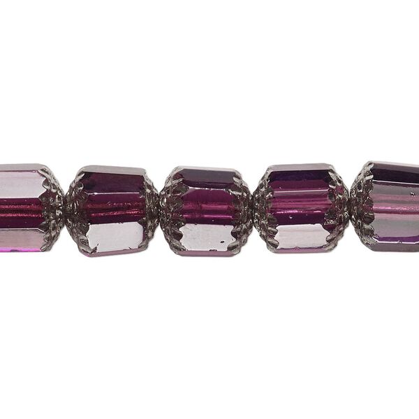 Bead, Czech glass, light purple and metallic light purple, 10mm round cathedral. Sold per 15-1/2" to 16" strand. image number 0