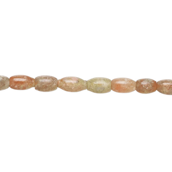Autumn jasper 1pkg1, oval bead natural, 15 inch 5x4mm-7x4mm image number 0