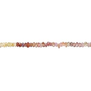 Multi-sapphire 1pkg1, hand-cut faceted rondelle bead 13 inch 2x1mm-2x2mm