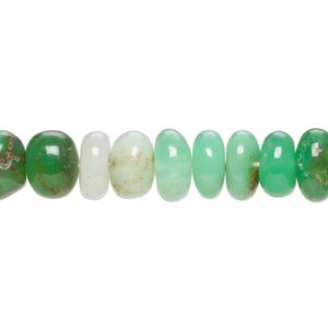 Chrysoprase 1pkg1, hand-cut rondelle bead natural 14 inch 9x4mm-10x6mm