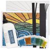 Sabrina Frey Bead Mosaic™ Starter Kit, glass / medium-density fiberboard / glue, pkg/1, multicolored, 8x10 inches with "Ocean Tide" design. image number 1