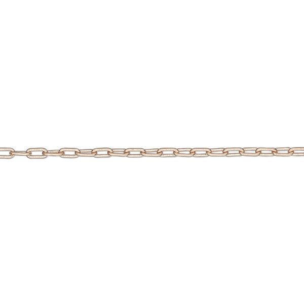 Chain, rose gold-plated copper, 1.6mm, long link. Sold per pkg of 18 inches. image number 0