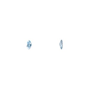 Gem, cubic zirconia, zircon blue, 4x2mm faceted marquise, Mohs hardness 8-1/2. Sold per pkg of 5.