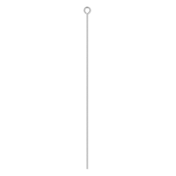Eye pin, antique silver-plated brass, 2-1/2 inches, 21 gauge. Sold per pkg of 100. image number 0