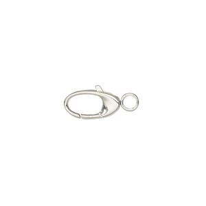 Clasp lobster claw 1pkg1 sterling silver, 10x5mm swivel oval, 1-strand