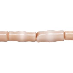 Bead, cat's eye glass (fiber optic glass), medium to dark taupe, 17x5mm-17x7mm vase. Sold per 14-inch strand, approximately 20 beads.